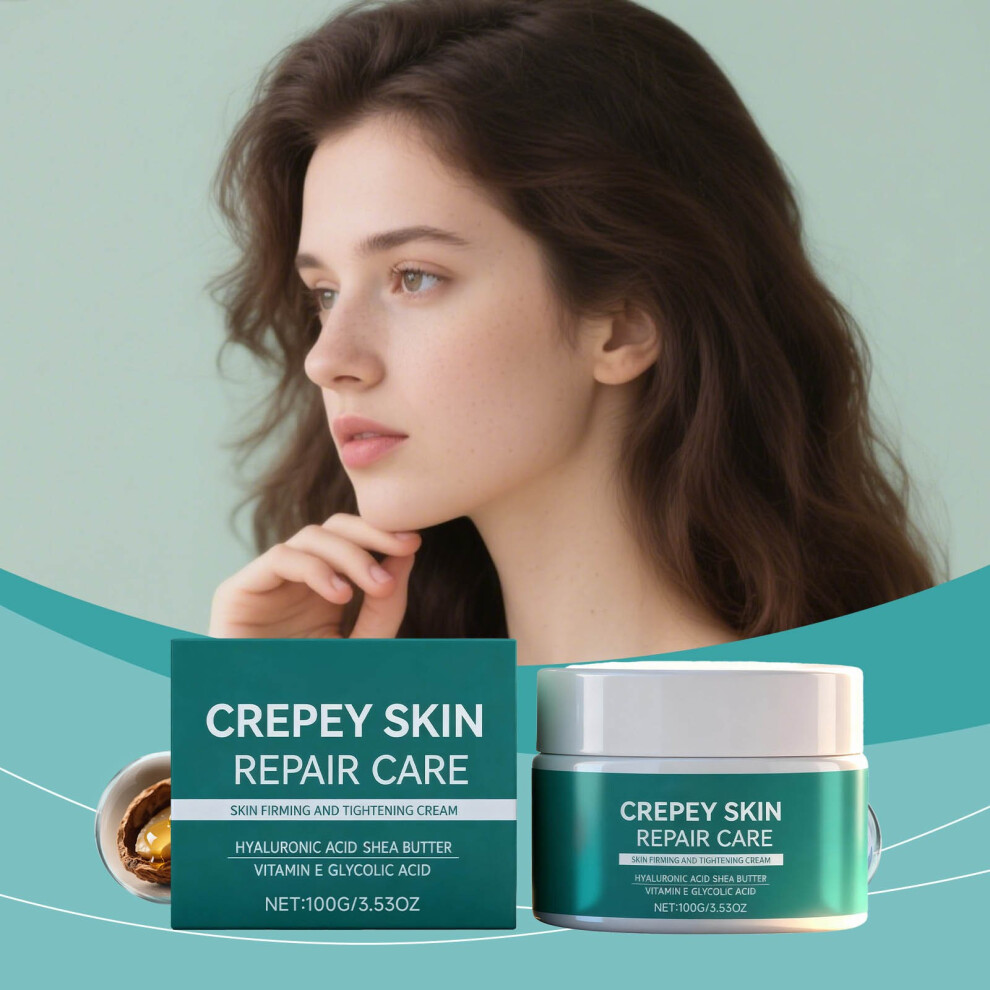 (Green) Repair Cream Firming Moisturizer With Hyaluronic Shea To Deeply Hydrate Support Tighten Appearance Of Dry Crepe 100g