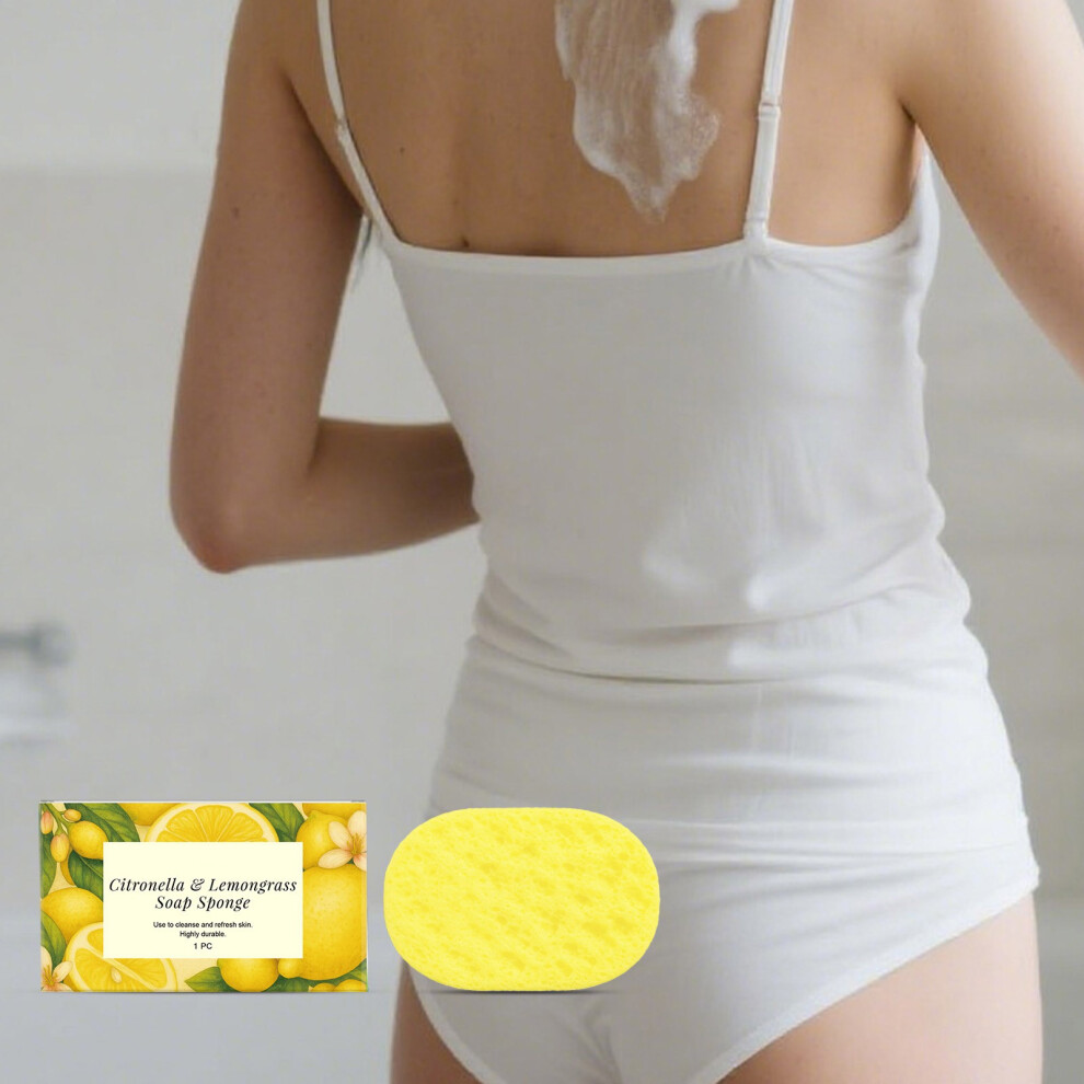 (Multicolor) Citronella  Lemongrass Soap Sponge With Added Citrepel