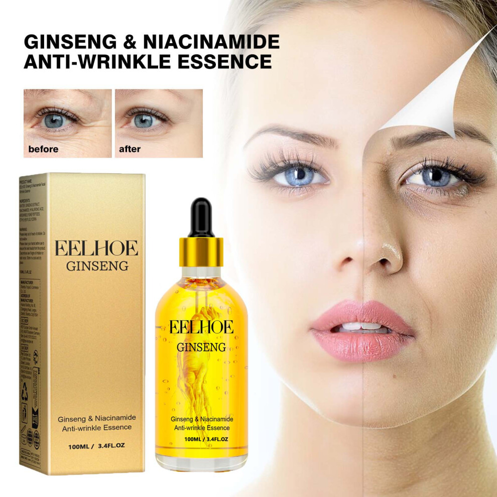 Gold (Multicolor) Ginseng Serum Ginseng Aging Serum Ginseng Wrinkle Serum Firm Sagging Skin Fade Fine Lines 100Ml