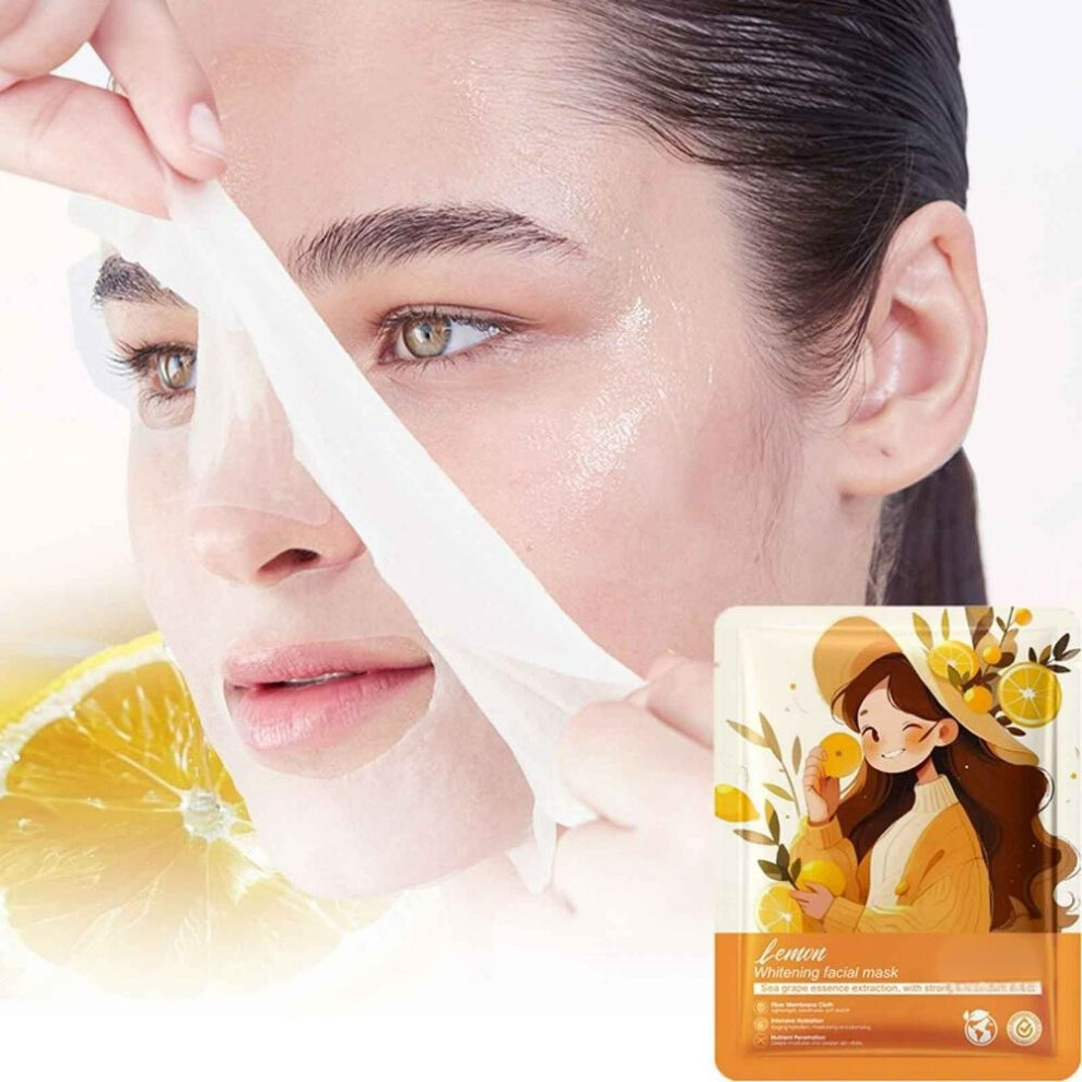 (Multicolor) Lemon Facial Mask Hydrating Moisturizing Nourishing And Firming For Glowing 25ml