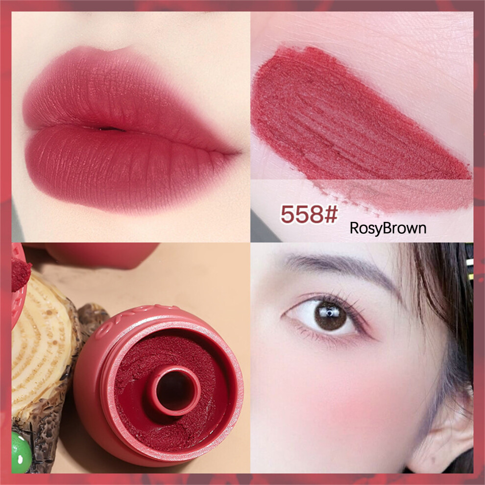 (Multicolor) Milk Pot Lip Mud Velvet Matte Lip And Cheek-use And Not Easy To Fade Lip Glaze