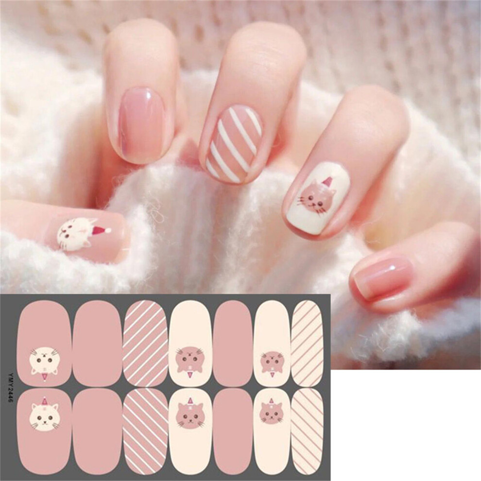 (D) Christmas Nail Stickers Snowflake Self-Adhesive Nail Decals Gifts For Women DIY Decoration