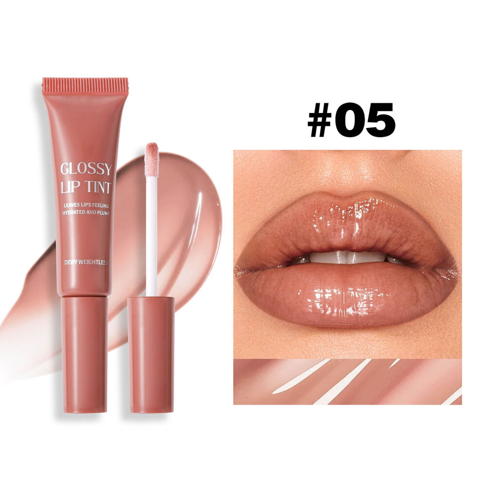 (E) Lip Gloss For Women Clear Tinted Gloss Long Lasting Shine Lip Gloss Glossy Lip Balm 12.5ml