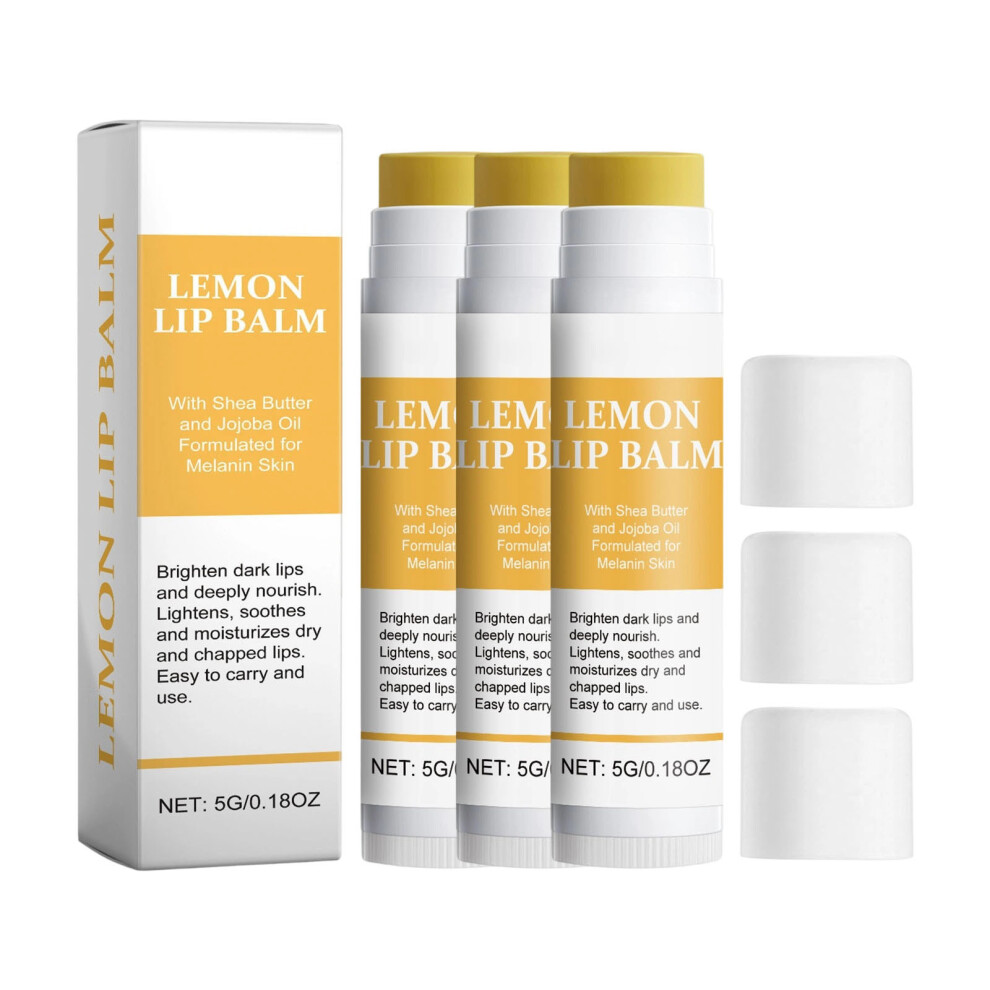 (C) Lemon Lip Balm Moisturizes Nourishes Hydrates Against Dryness And Chapping Nourishing Lip Balm