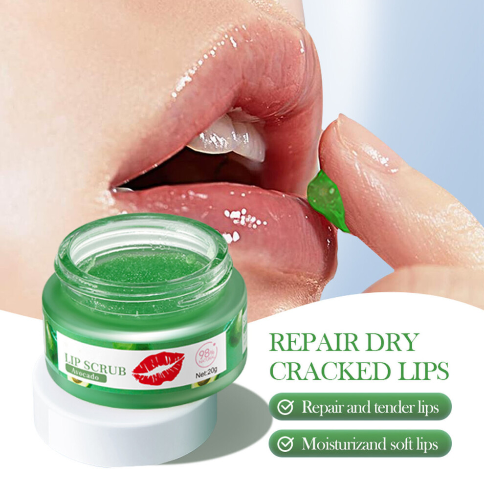 Green (Green) Avocados Lip Scrub Moisturizing Lip Week Lip Balm 20G