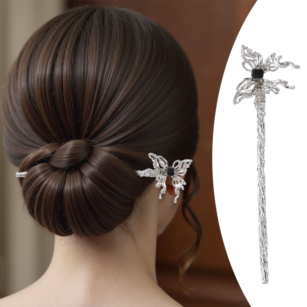 (Silver) Butterflys  Hair Hairpin High Grade Hair Hairpin  Headdress Accessories