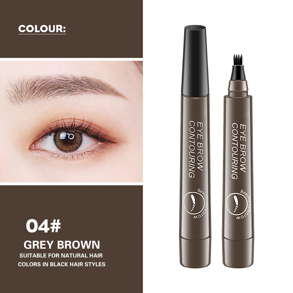 (Multicolor) Four Pronged Water Eyebrow Pencil Is, Long-lasting, And Non Smudging. It Is A Natural Eyebrow Pencil With A Paintbrush Tool 1.5ml