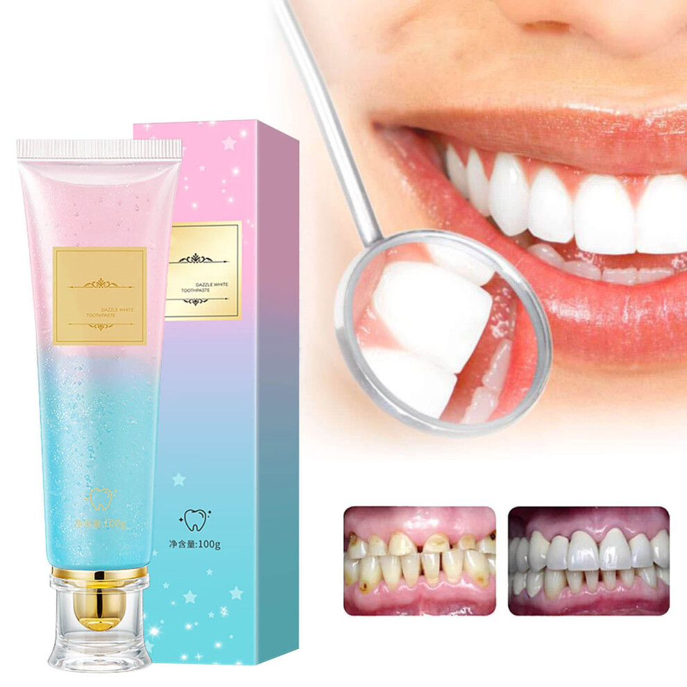 Blue/Peach () Whitening Toothpaste Cleaning Fresh Breath Bright Tooth Toothpaste