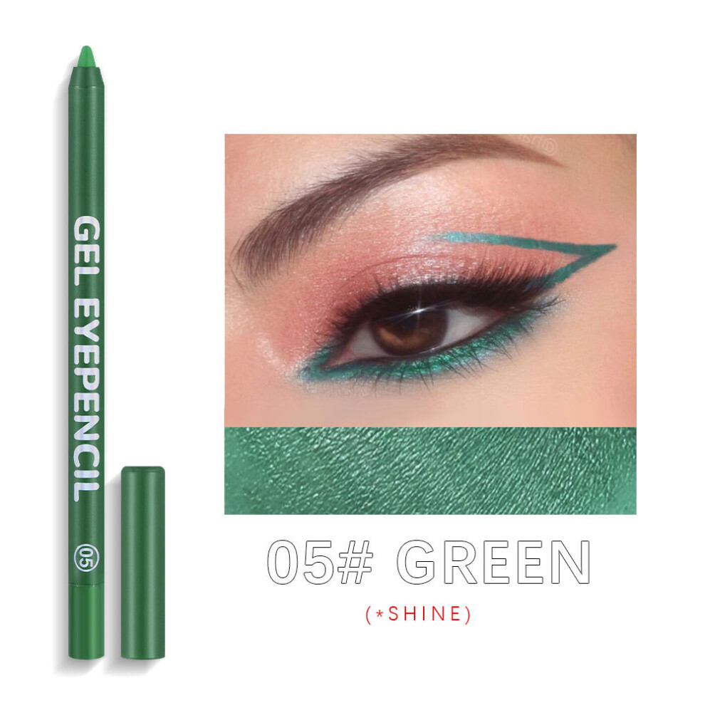 White (E) Eyeliner Pencil Color Eyebrow Pencil Eyeliner Gel Pen Waterproof Sweat Lying Silkworm Foam Pen Eye Pen