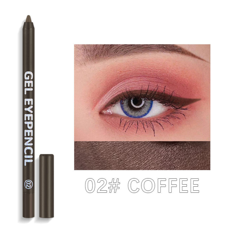 White (B) Eyeliner Pencil Color Eyebrow Pencil Eyeliner Gel Pen Waterproof Sweat Lying Silkworm Foam Pen Eye Pen