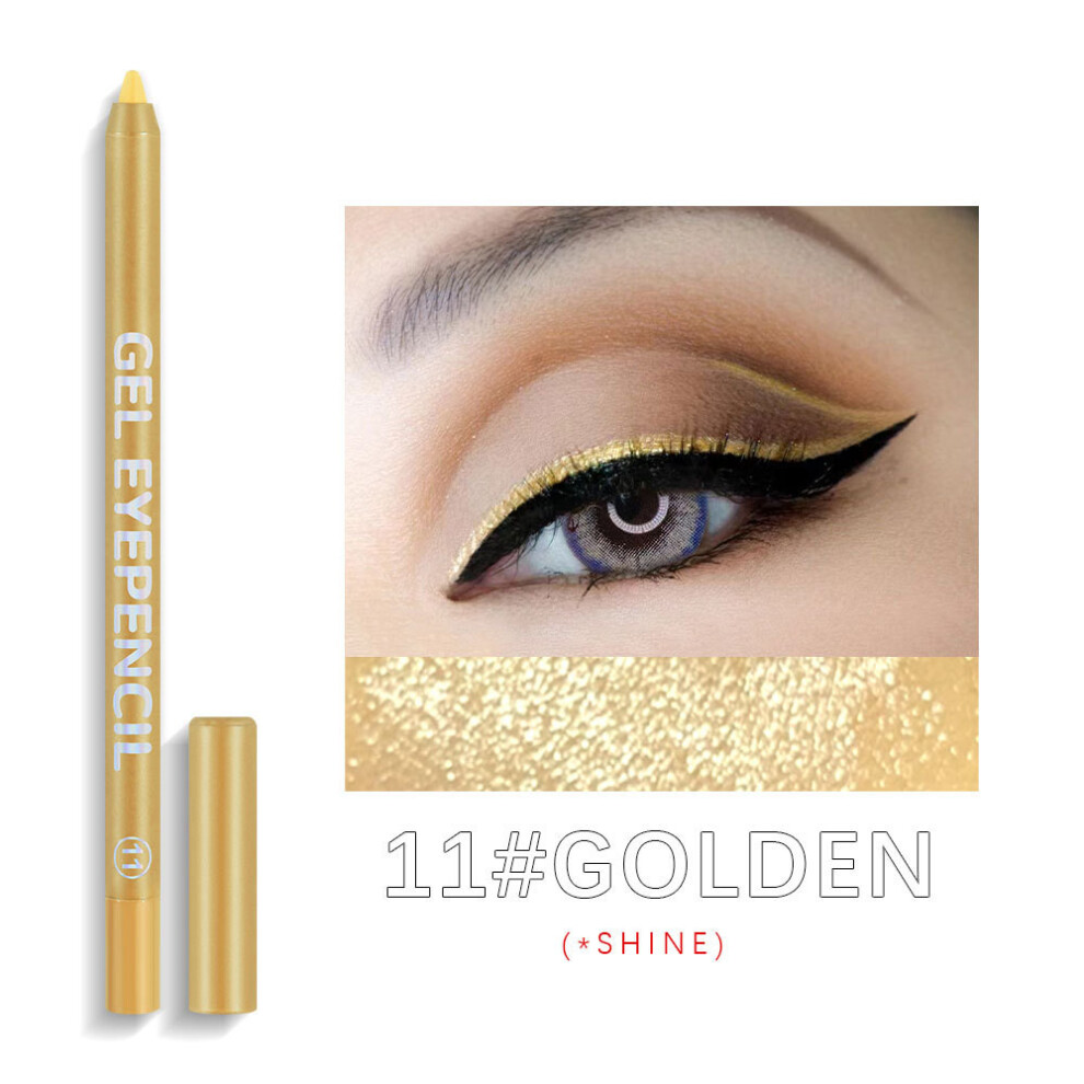 White (K) Eyeliner Pencil Color Eyebrow Pencil Eyeliner Gel Pen Waterproof Sweat Lying Silkworm Foam Pen Eye Pen