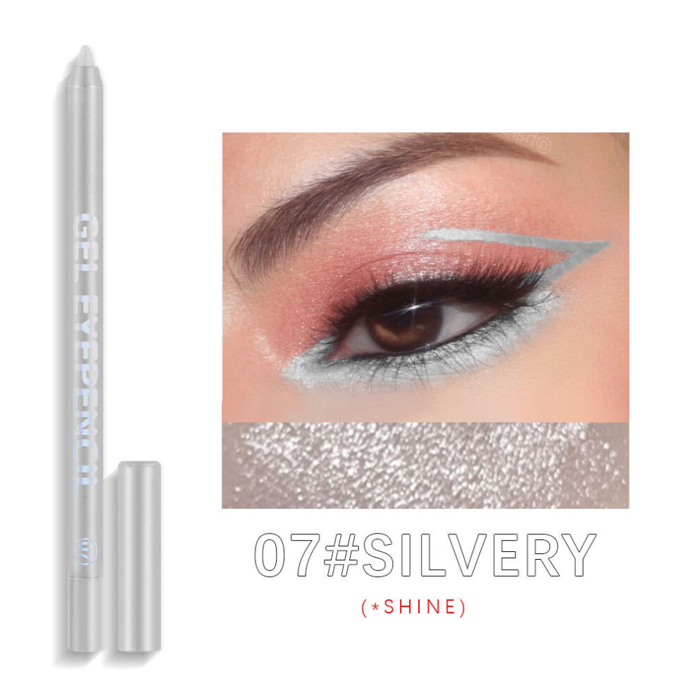 White (G) Eyeliner Pencil Color Eyebrow Pencil Eyeliner Gel Pen Waterproof Sweat Lying Silkworm Foam Pen Eye Pen