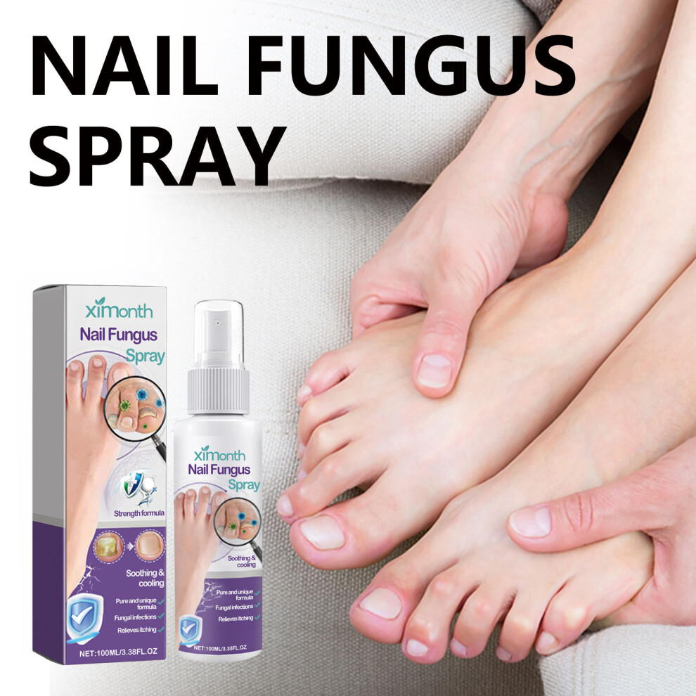 (White) Nail Spray Fresh Foot Deodorant Spray Stinky Feet Reduce Causing Odor 100ml