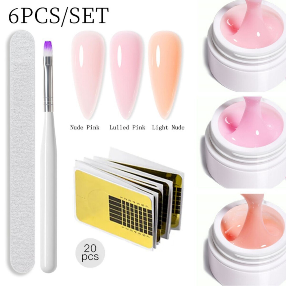 (D) Nail Extension Glue Base Glue Construction Glue Shaping Paper Phototherapy Pen Multifunctional Set