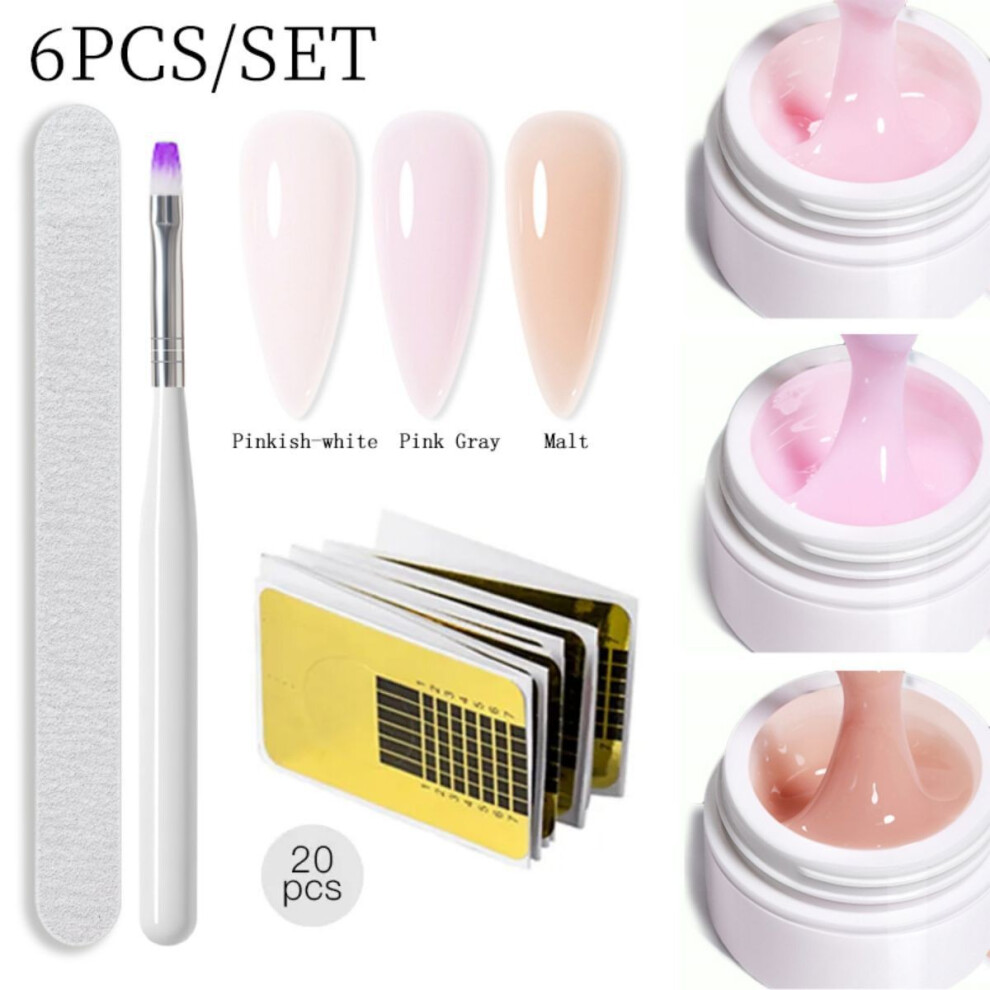 (C) Nail Extension Glue Base Glue Construction Glue Shaping Paper Phototherapy Pen Multifunctional Set