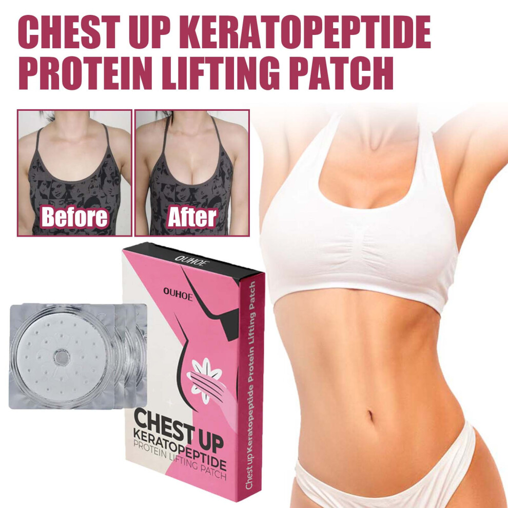 Pink (Pink) Protein Chest Lifting Patch For Tightening,Sagging, Firming, Plump, And Full Massage Care Chest Patch