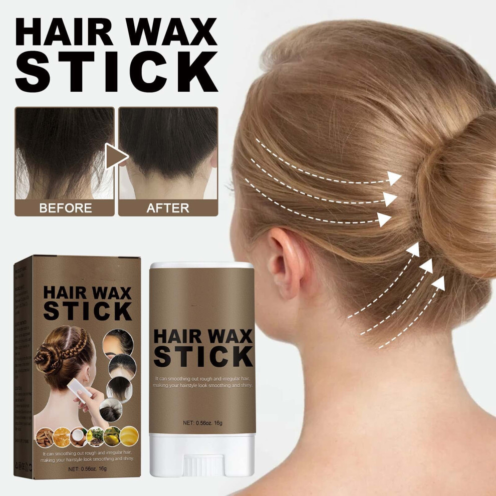 Brown/Cream () Broken Hair Finishing Rough Refreshing And Non-Greasy Hair Styling Fixed Styling Hair Wax Stick