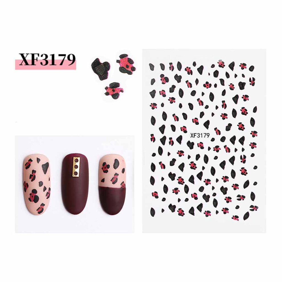 (Multicolor) Leopard Manicure Sticker Stereo Sticker Matte Matte Manicure Sticker