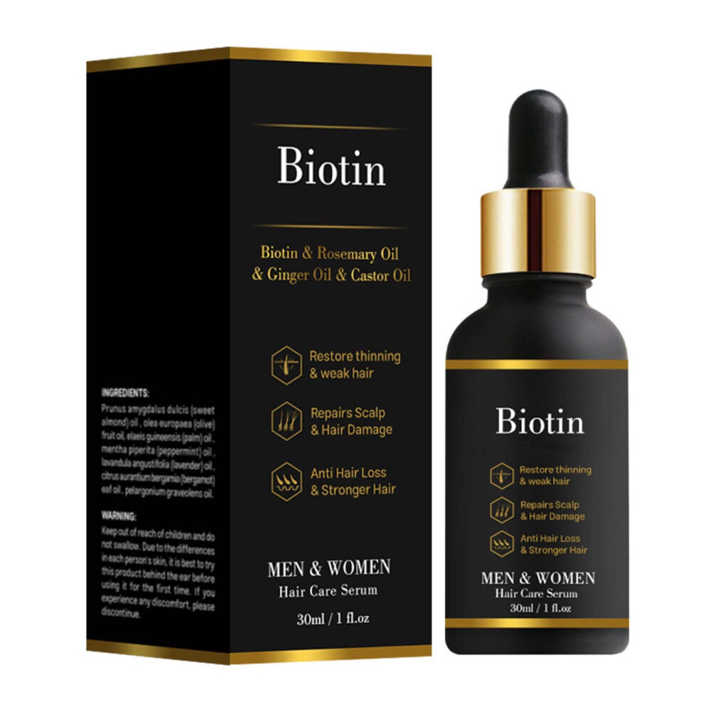 (Multicolor) Biotin Hair Care Oil Moisturizes And Softens Hair Care Oil 30ml