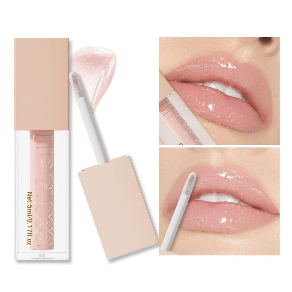(A) Natural Moisturizing Fine Glittering Lip Gloss Light Moisturizing Mirror Lip Gloss Lip Gloss