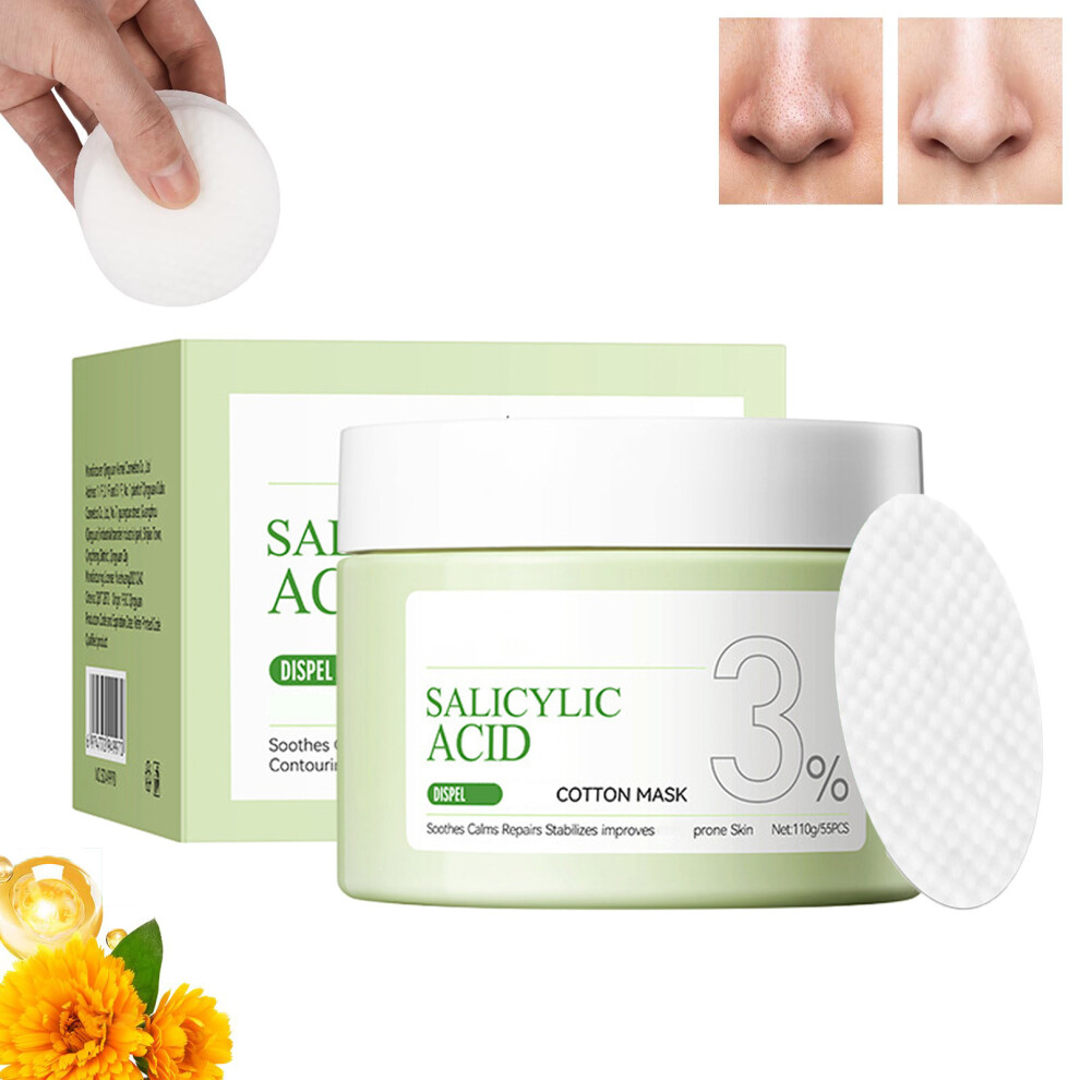(Multicolor) 55pcs Hydration Toner Pad Textured Exfoliating Facial Pad For Face Peeling And Face Care Toner Pad 110ml