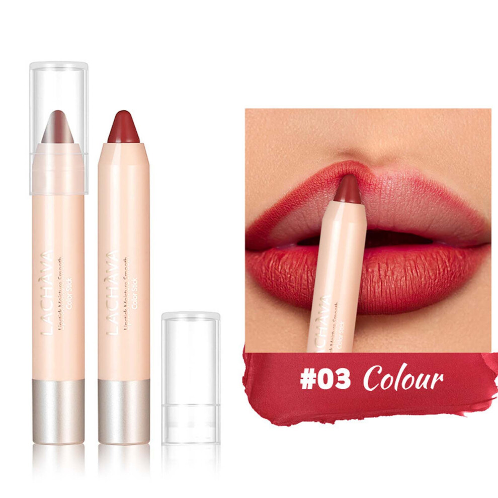 (C) 8 Color Matte Lipstick Pencil - High Pigmented Soft Matte Lip Liner, Longwear Lipliner Fine Lip Natural Lip Makeup Cosmetics