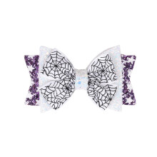 (B) Halloween Headgears Accessories Dark Bow Dress Hair Accessories Materials Girls Hair Accessories Three-layer Bow Clip