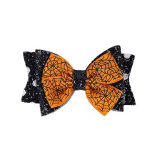 (C) Halloween Headgears Accessories Dark Bow Dress Hair Accessories Materials Girls Hair Accessories Three-layer Bow Clip
