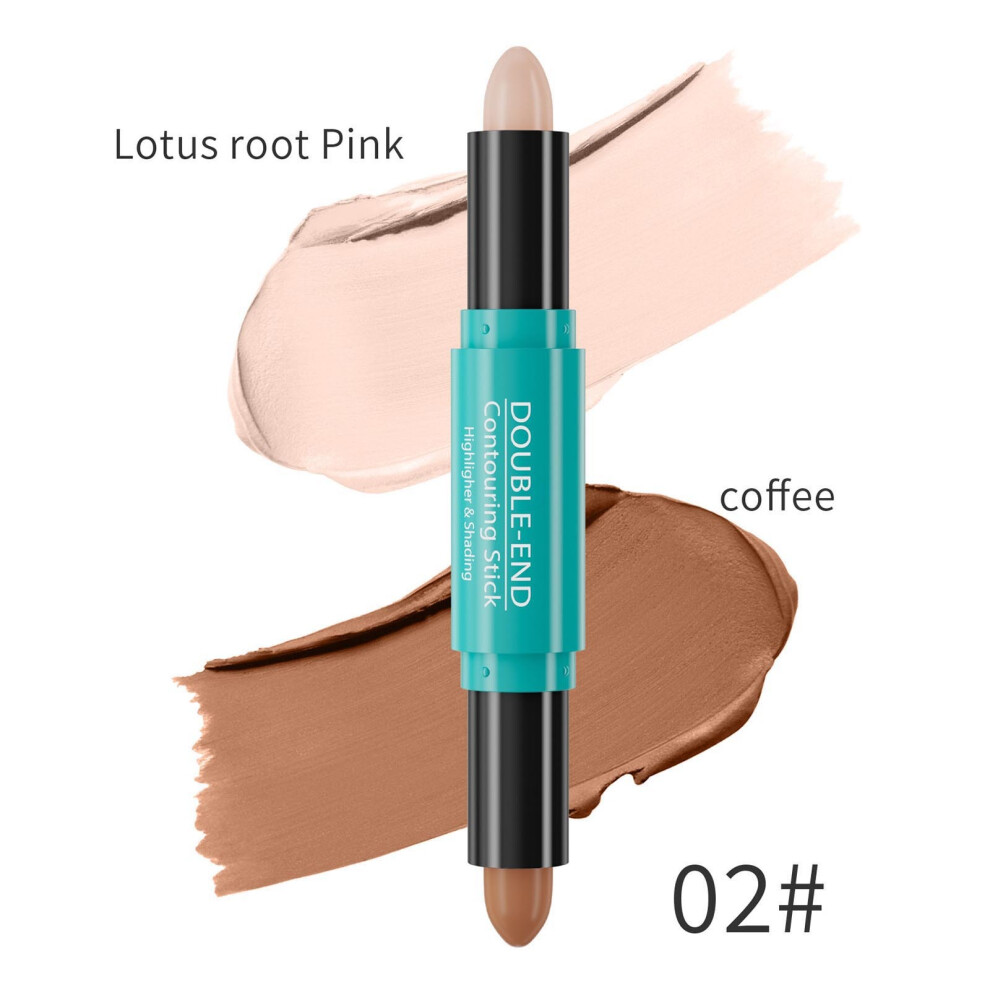 (B) Double Headed Capacity Repair Stick Concealer Stick Nose Shadow Repair Capacity Brightening Concealer Highlight Pen.