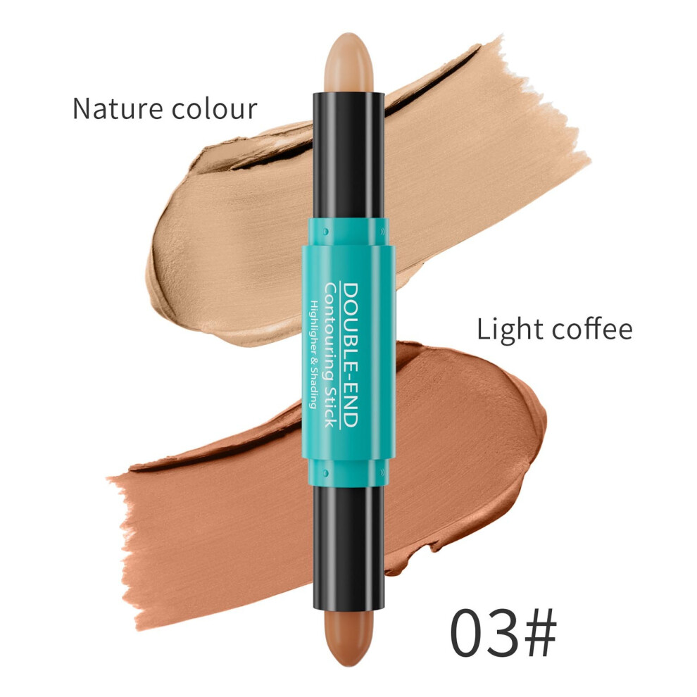 (C) Double Headed Capacity Repair Stick Concealer Stick Nose Shadow Repair Capacity Brightening Concealer Highlight Pen.