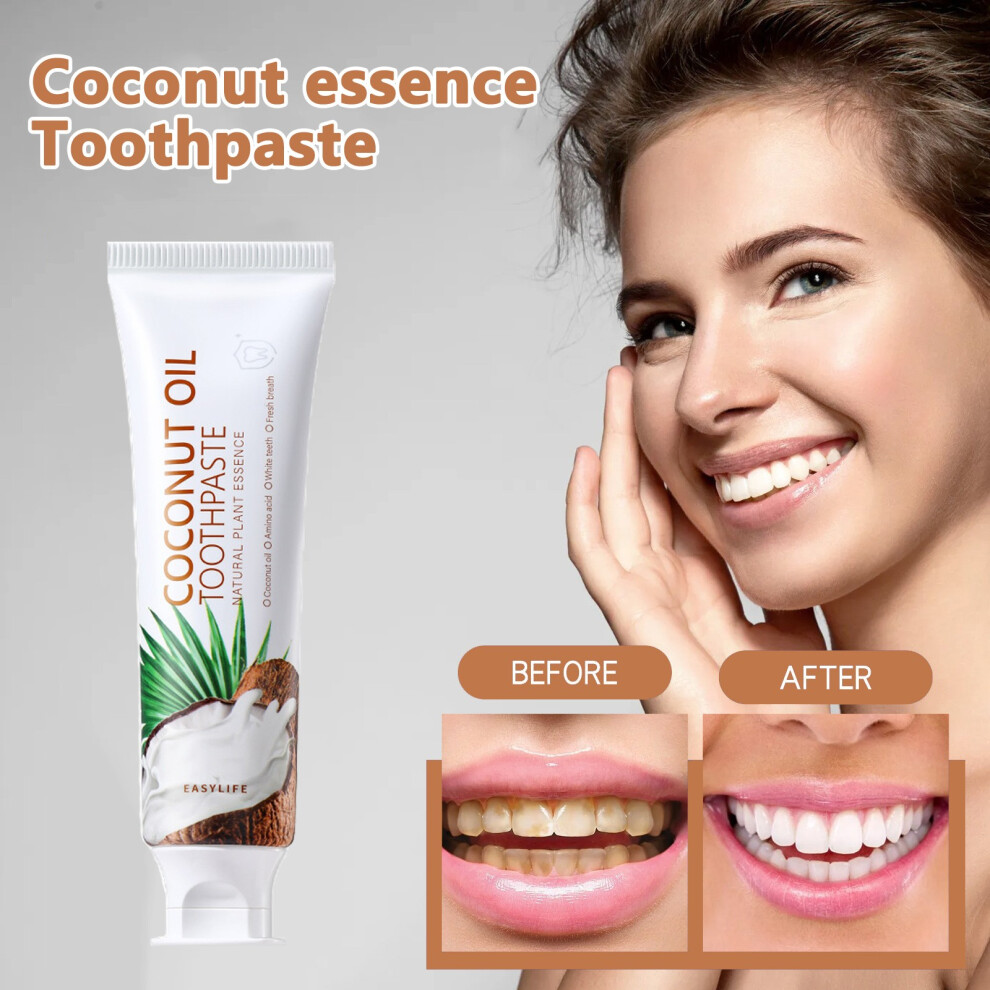 (Multicolor) Coconuts Oil Oral Clean Whitening Toothpaste 120g Whitening Coconuts Toothpaste