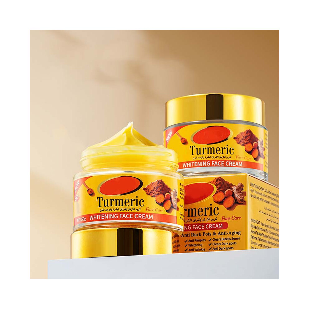 Cream (Multicolor) Turmeric Brightening Face Moisturizing And Moisturizing Facial Care Lightening Fine Lines Foreign Trade Moisturizing 50G