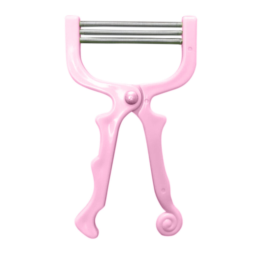 Pink (Pink) Facial Hair Remover Tool Face Beauty 3 Spring Threading Removal Epilator