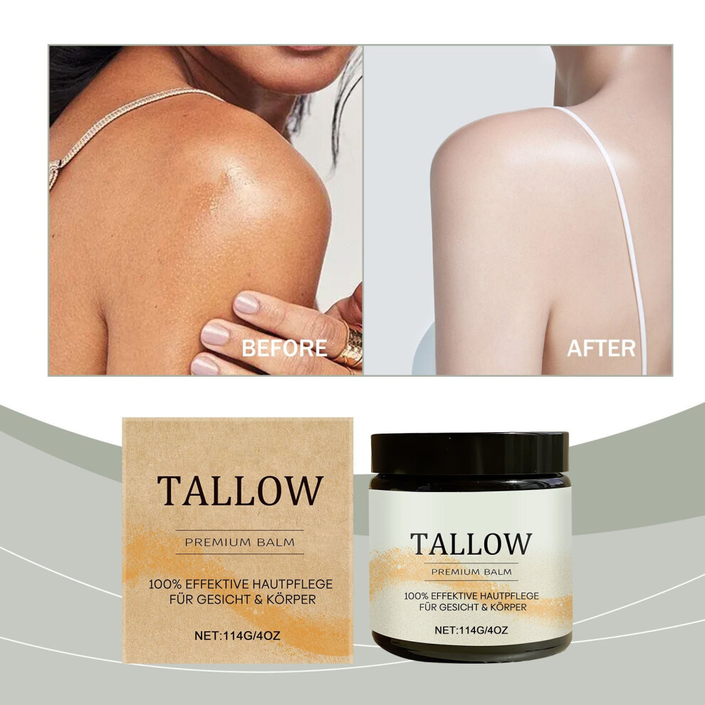 Cream (Multicolor) Grass Fed Beef Tallow Balm With Moisturizing For Soft Moisturizer 114G