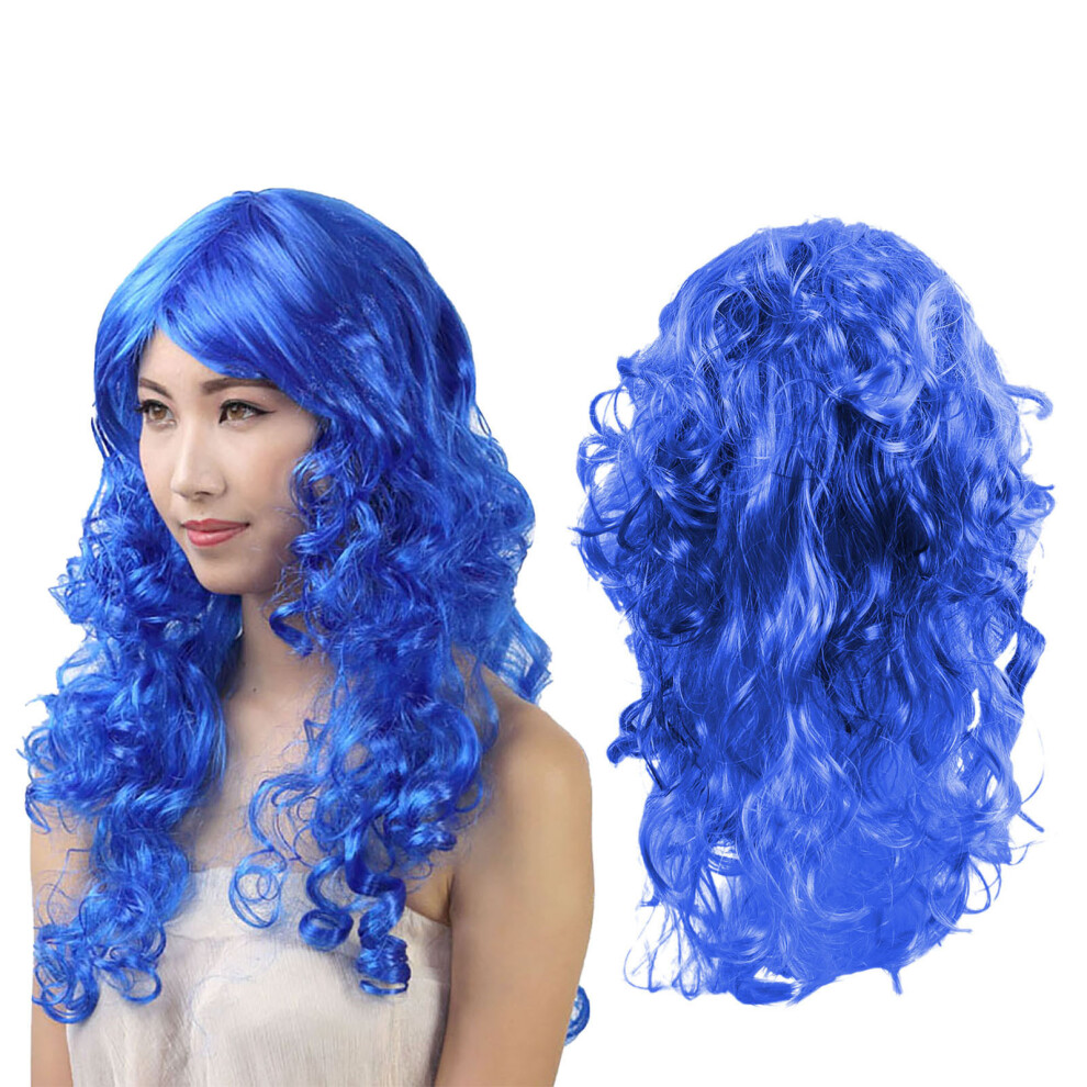 Unisex Blue (Blue) Wig Cabaret Charleston Wig Carnival And Party Charleston Wig
