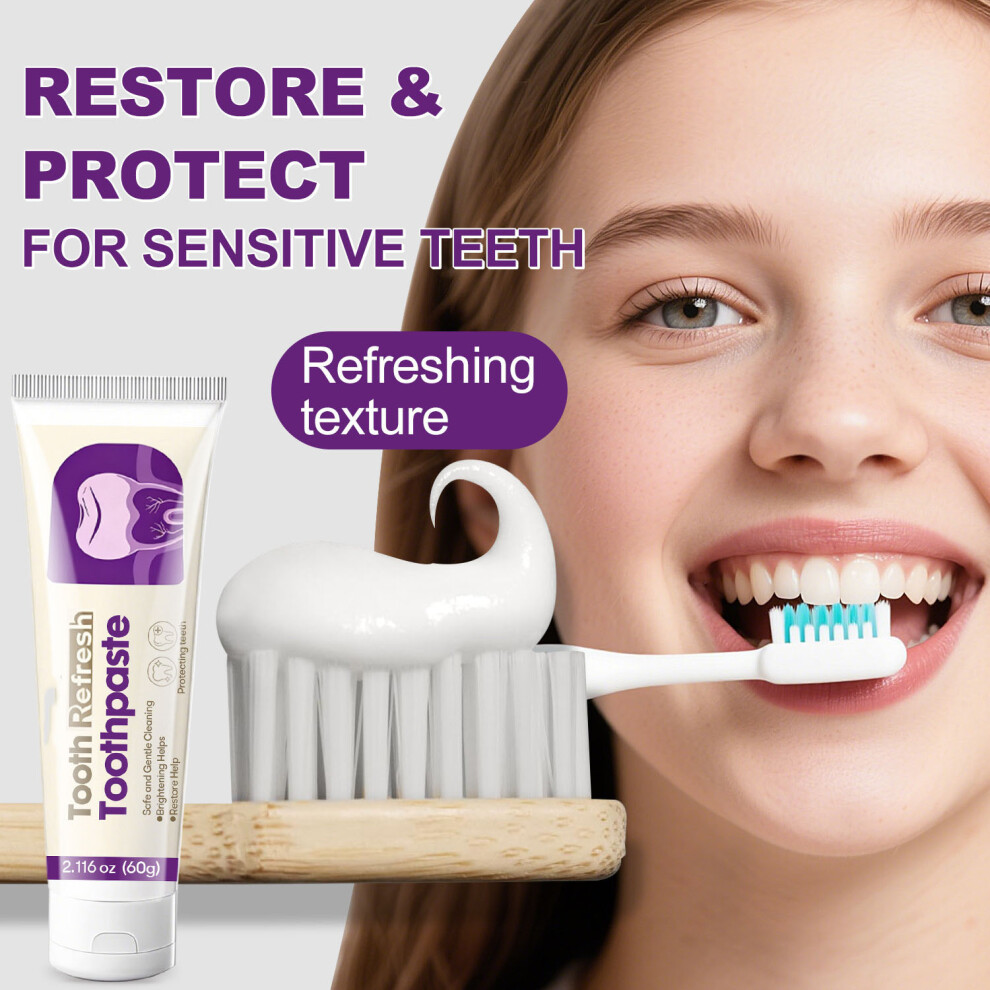 (Multicolor) Gentle Teeth Cleaning Fresh Breath Care Oral Toothpaste 60g