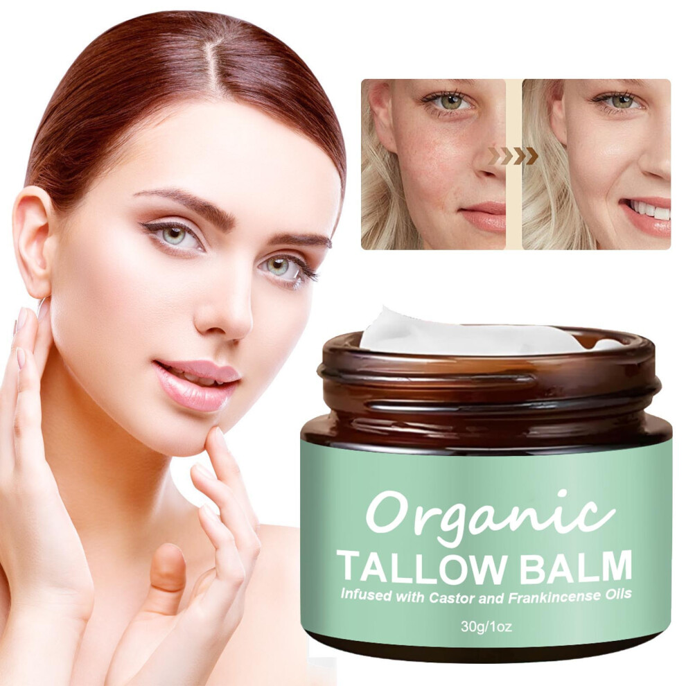 (Multicolor) Beef Tallow With Frankincense And Castor Beef Tallow For Whipped Beef Tallow Frankincense Oil Castor Oil For Face Body Moisturizer 30g