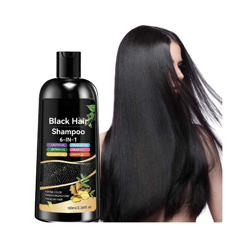 (C) Ginger  Polygonum Multiflorum  Ginseng  Six In One Shampoo For Hair Care Oil Control  Cleaning And Shampoo 100ml