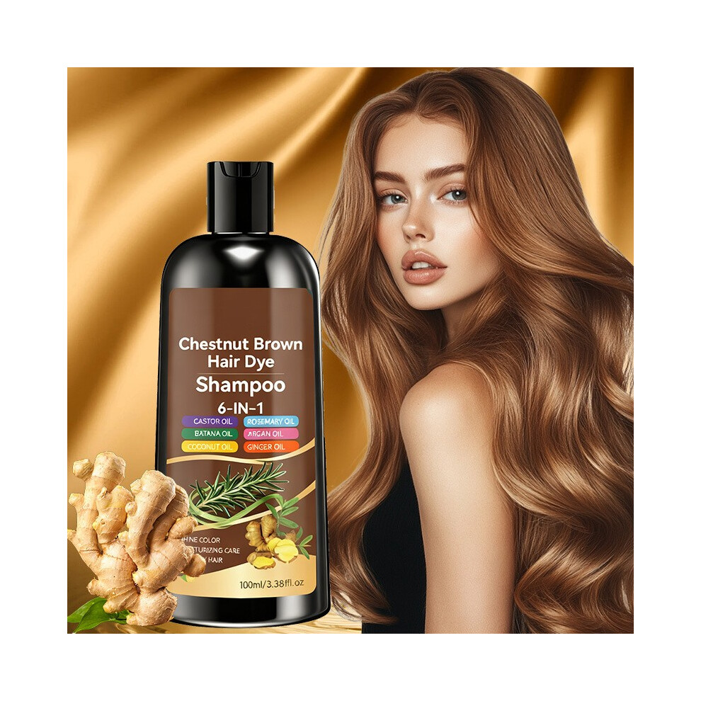 (B) Ginger  Polygonum Multiflorum  Ginseng  Six In One Shampoo For Hair Care Oil Control  Cleaning And Shampoo 100ml