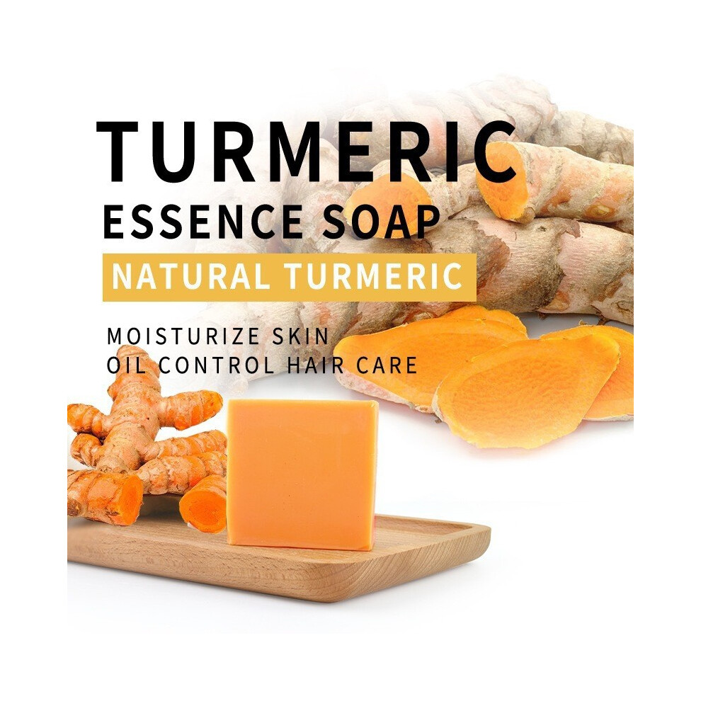 Dark (Multicolor) Melanin Turmeric Soap For Spots & Acne, Turmeric Soap For Skin Brightening And Clearing Formula, All-Inartificial Turmeric Soap Bar