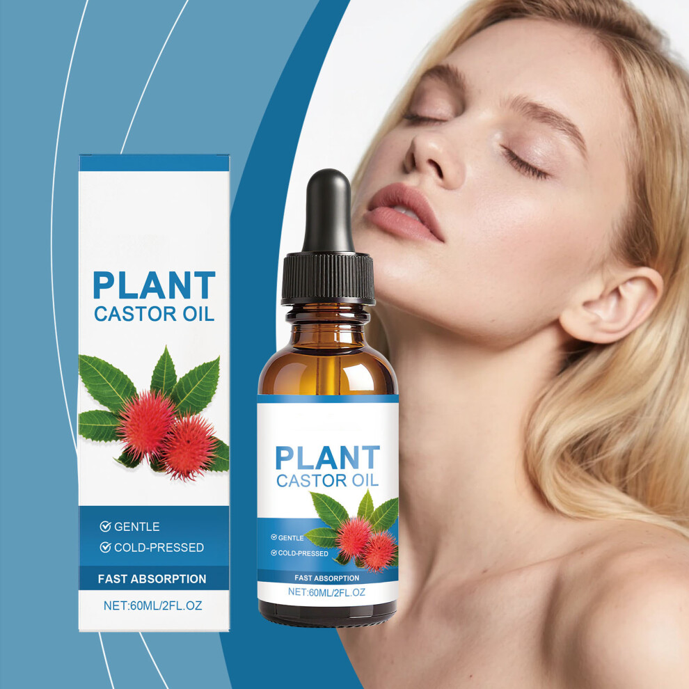 (Multicolor) Castor Oil Moisturizing Essences Oil Nourishes The Body Body Soothing Essences Oil 60ml