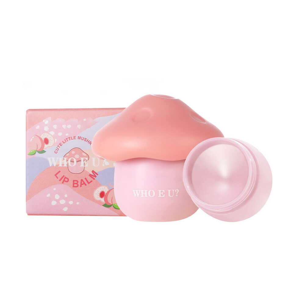 Peach (B) Cute Lip Balm - 4 Flavors Hydrating Lip Care For Dry Lips Nourishing Lip Moisturizer With Strawberry Grape