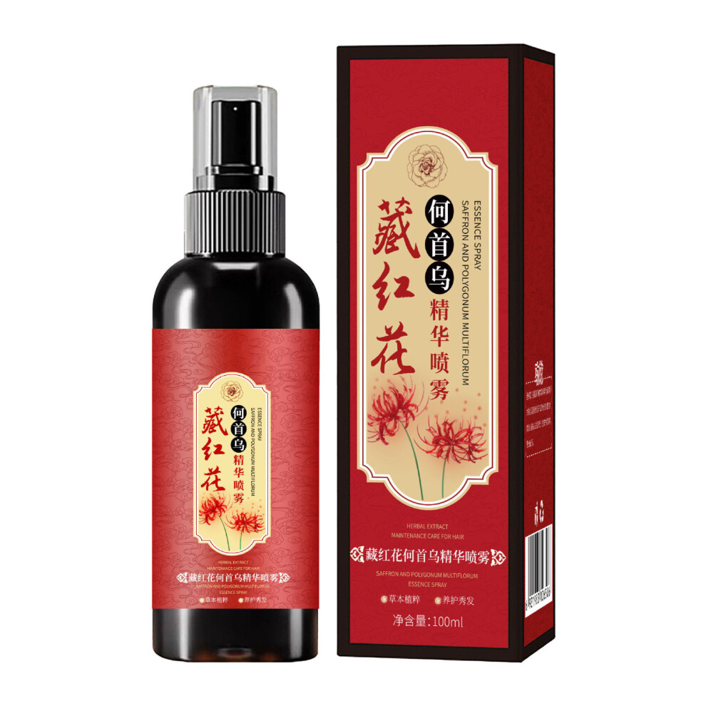 Red (Red) Polygonum Multiflorum Hair Care Spray Nourishes Scalp Repairs Hair And Improves Hair Toughness 100Ml