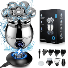 Head Shavers For Bald Men-5-in-1 Electric Head Shaver For Bald Men, Rotary Design Head Shavers, Electric Men's Grooming