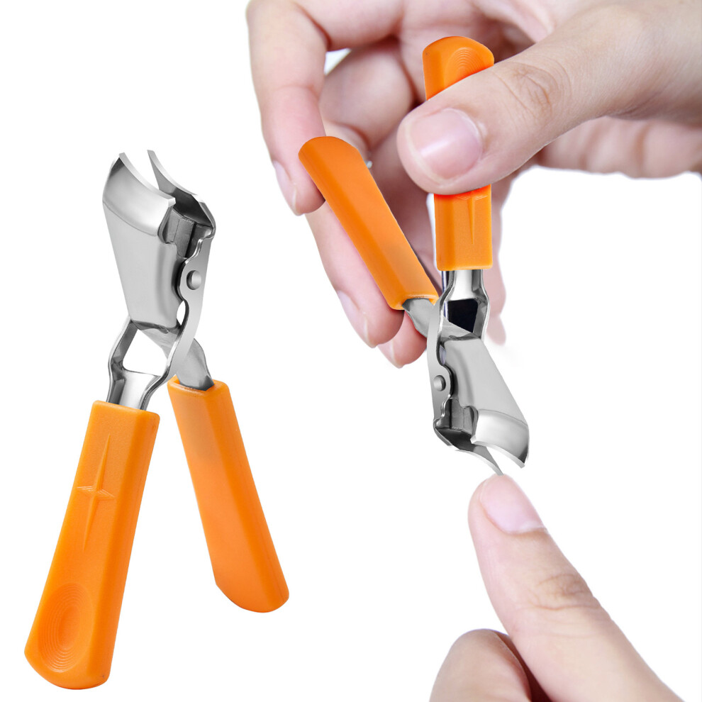 Orange (Orange) Wide Jaw Opening Antisplash Slanted Nail Clipper