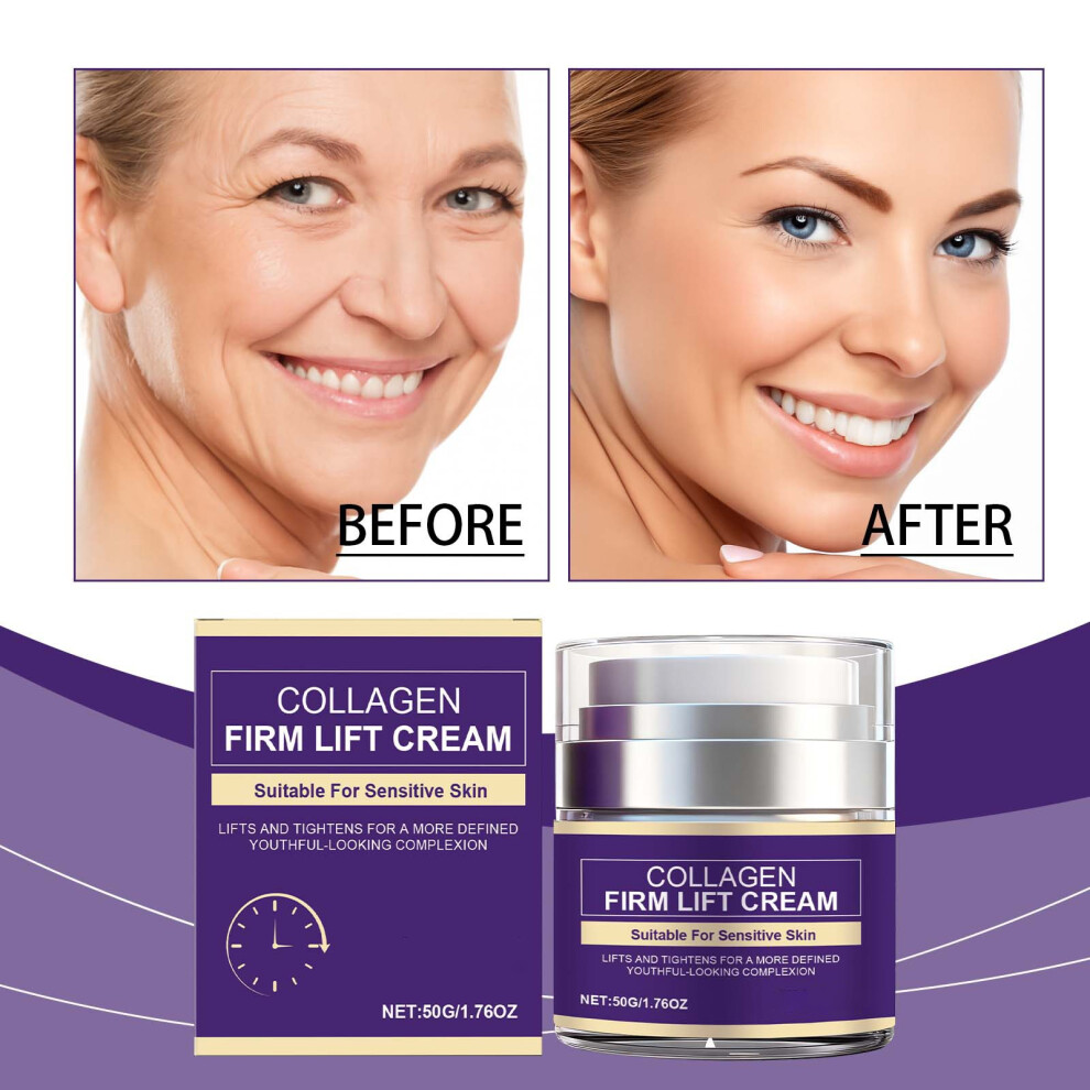 (Purple) Collagenss Lifting And Firming Cream Illuminate And Antiaging Essencess Cream Improving And Nourishing Moisturizing Cream
