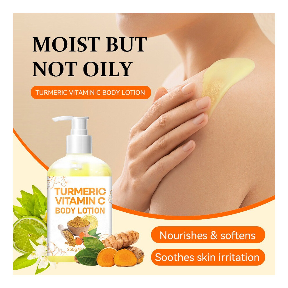 (Yellow) Turmeric Body Lotion 250g - Hydrating  Moisturizing  Brightening  And  Softening Care Cream-image-OPC-PM9NV5G-NEW
