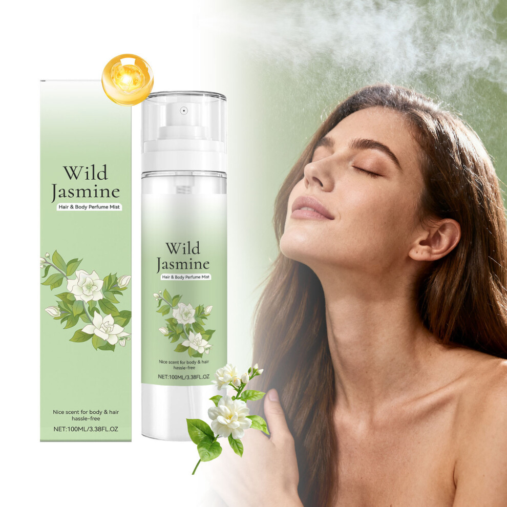 Light (Multicolor) Body And Hair Perfume Spray Jasmine Scents Nourishes And Softens With A Long-Lasting Perfume 100Ml