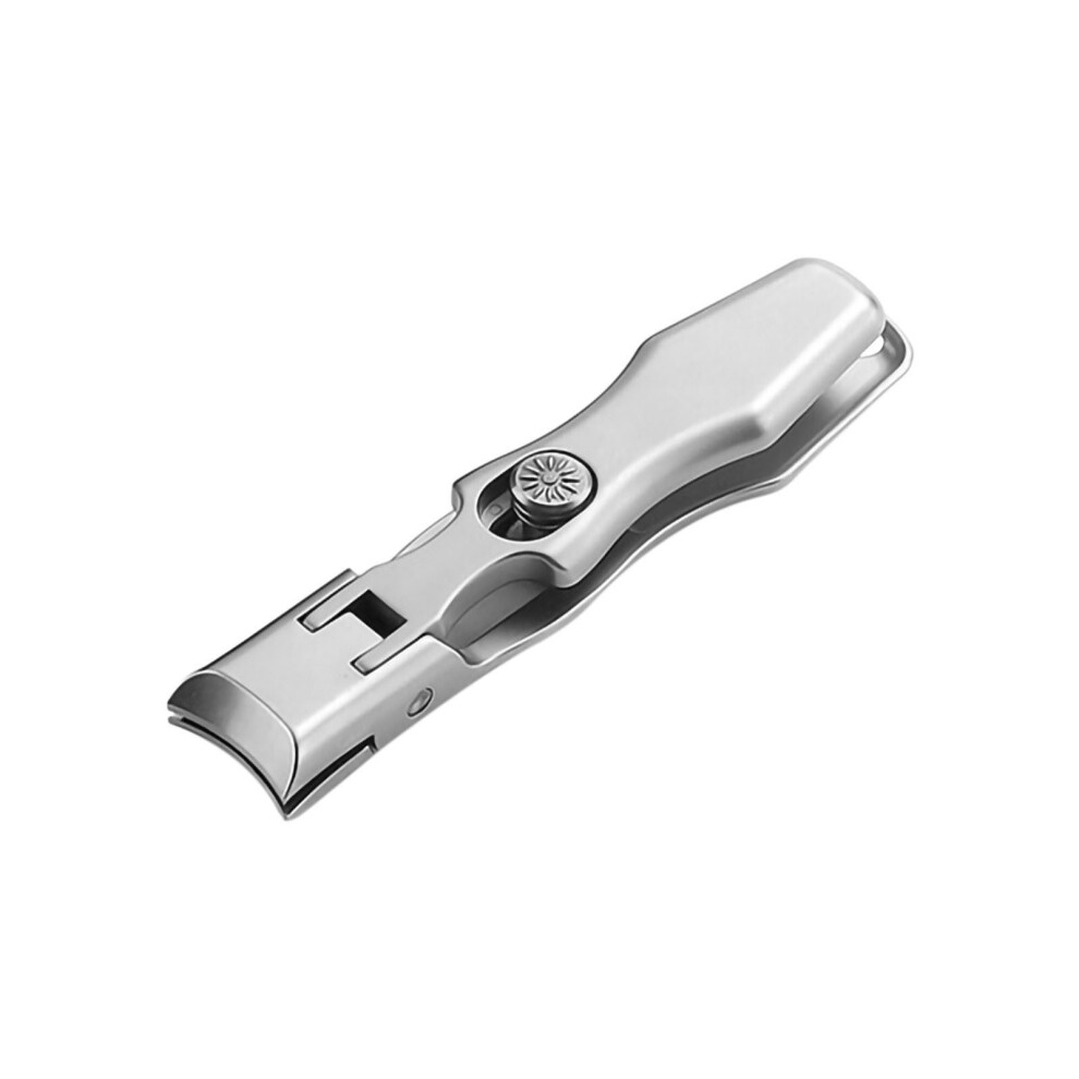 Silver (Silver) Stainless Steel Anti-Splash Large Opening Nail Clippers Self-Locking Portable Large Nail Clippers Specializing In Thick And Hard Toenails