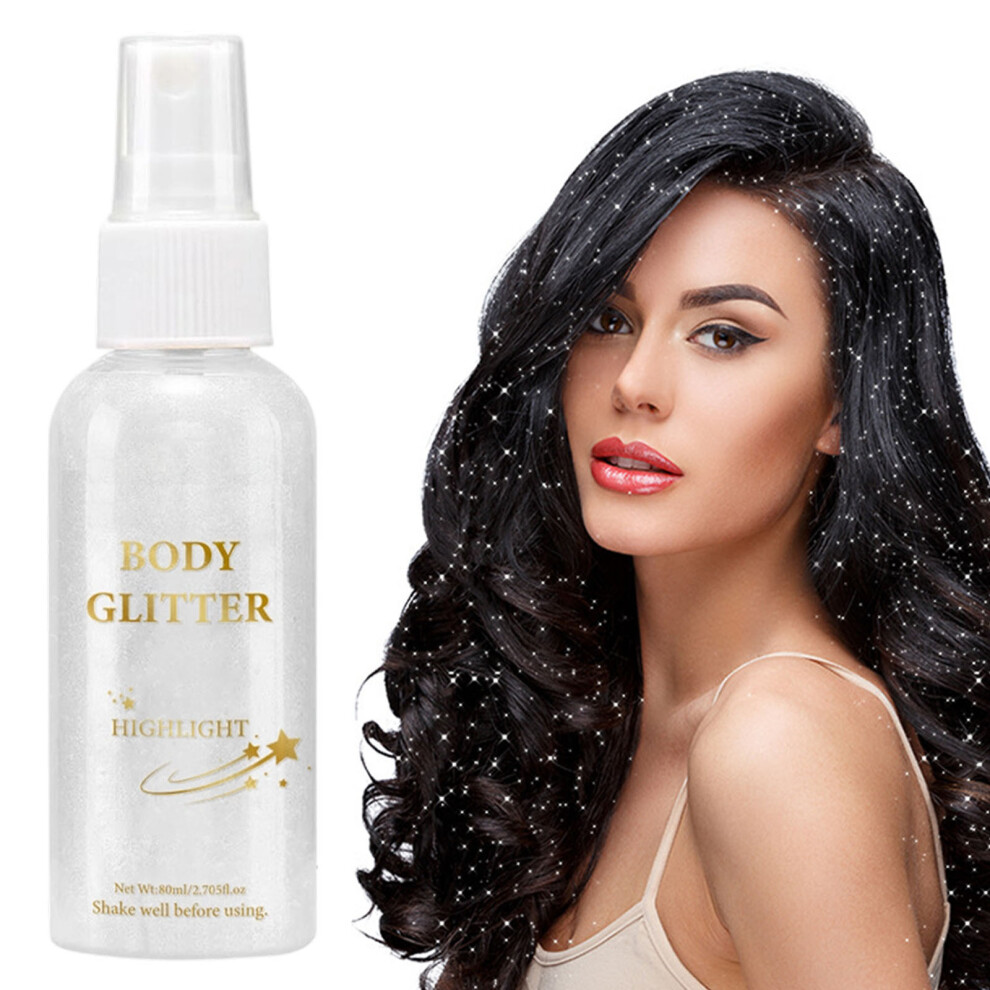 (A) Halloween Party Nightclub Clothes Collarbone Hair Film Highlight Powder80ml